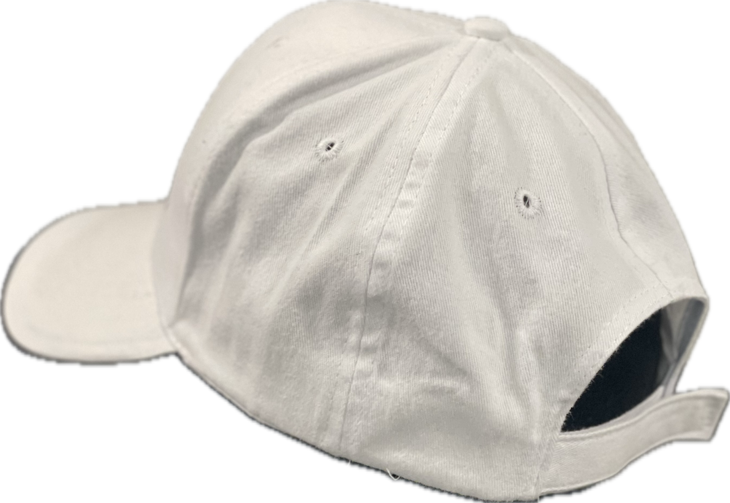 White Velco Baseball Hat